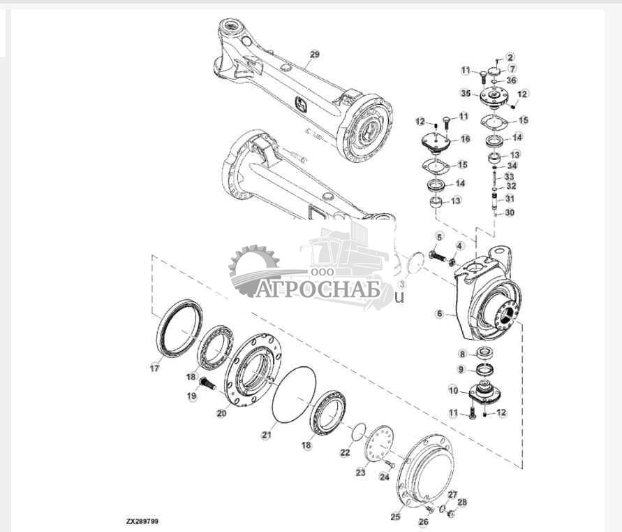 Корпус заднего моста для нормальных условий эксплуатации, 2WD 